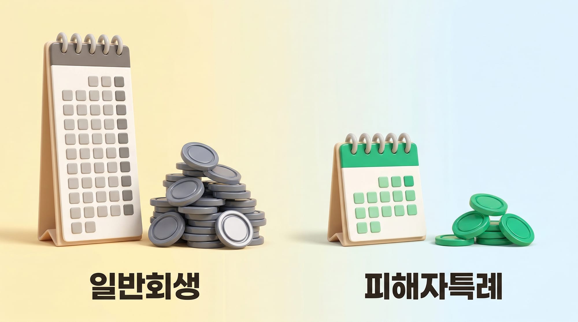 일반 개인회생과 전세사기 피해자 특례 변제기간 비교