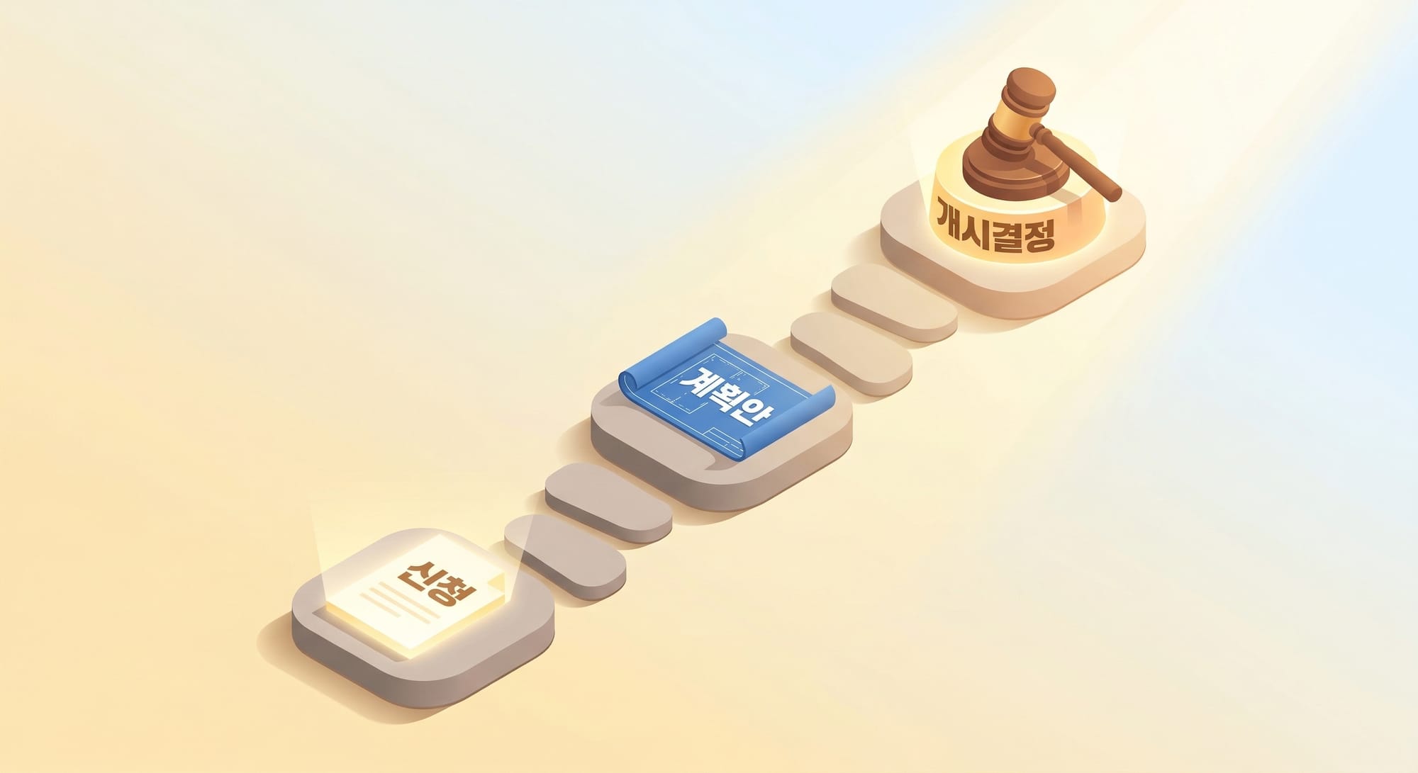 신청, 계획안, 개시결정으로 이어지는 개인회생 절차 징검다리