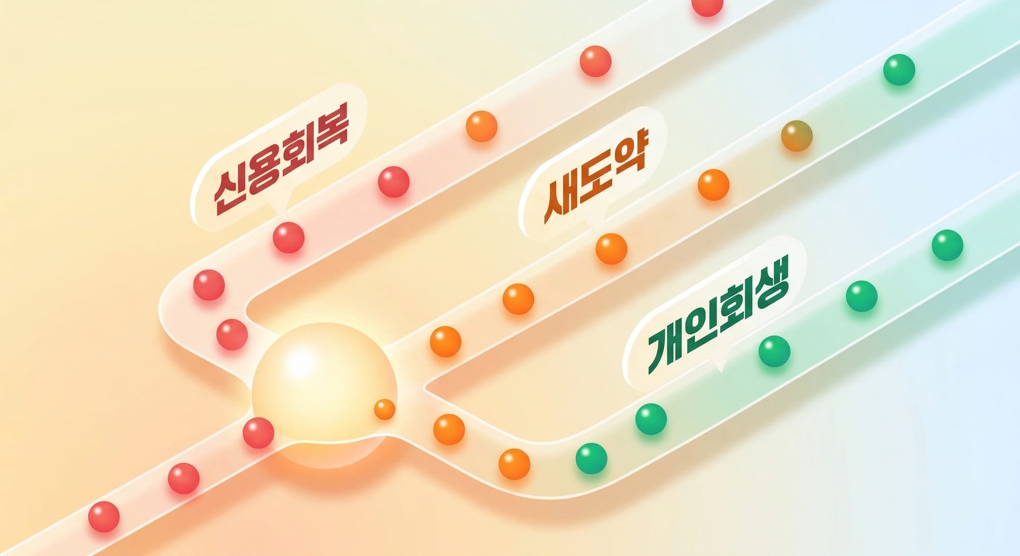 8가지 채무조정 제도 비교 도식