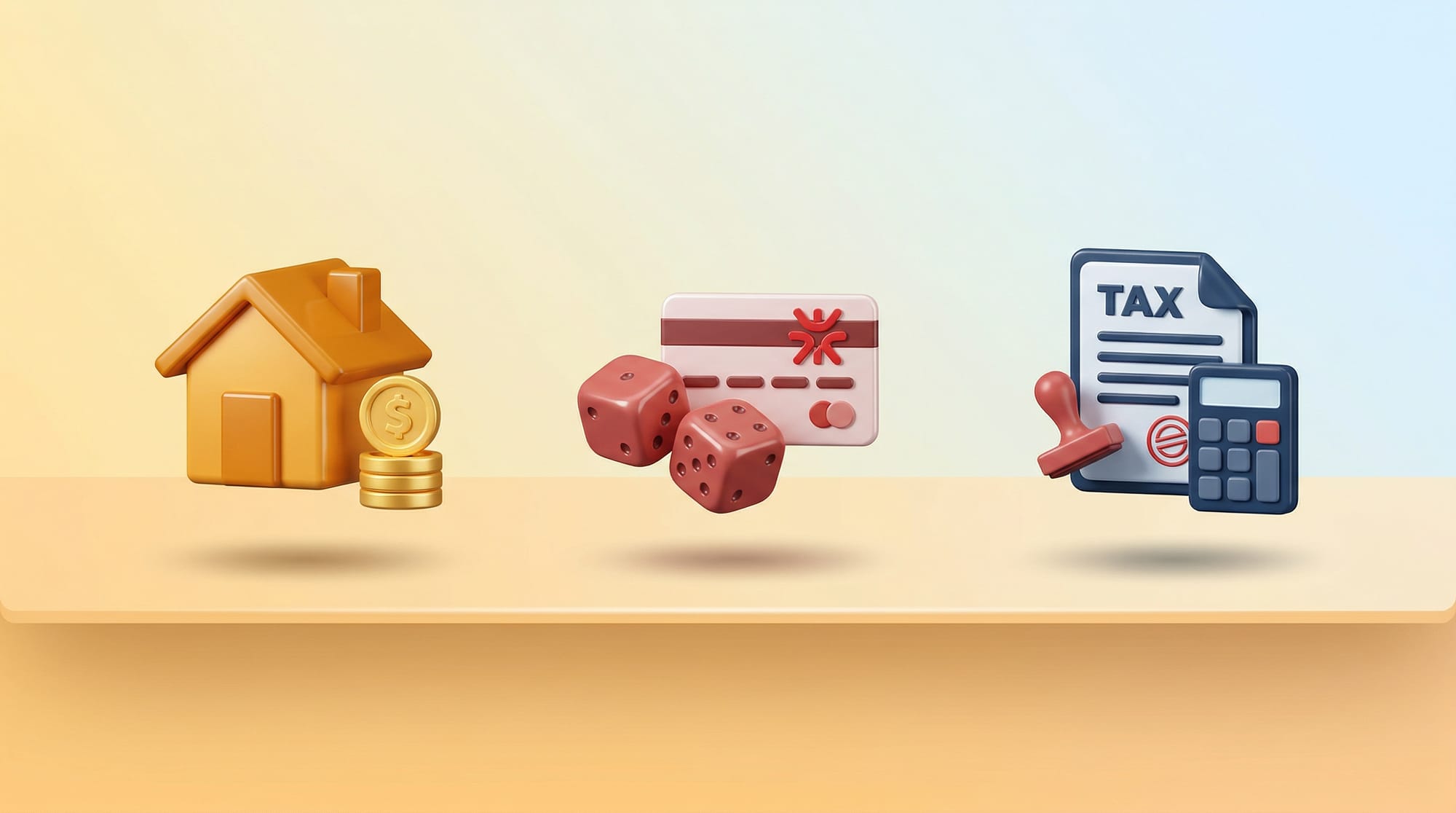 변제기간이 5년이 되는 3가지 주요 사유: 청산가치, 도박·사치, 세금체납 아이콘 그리드