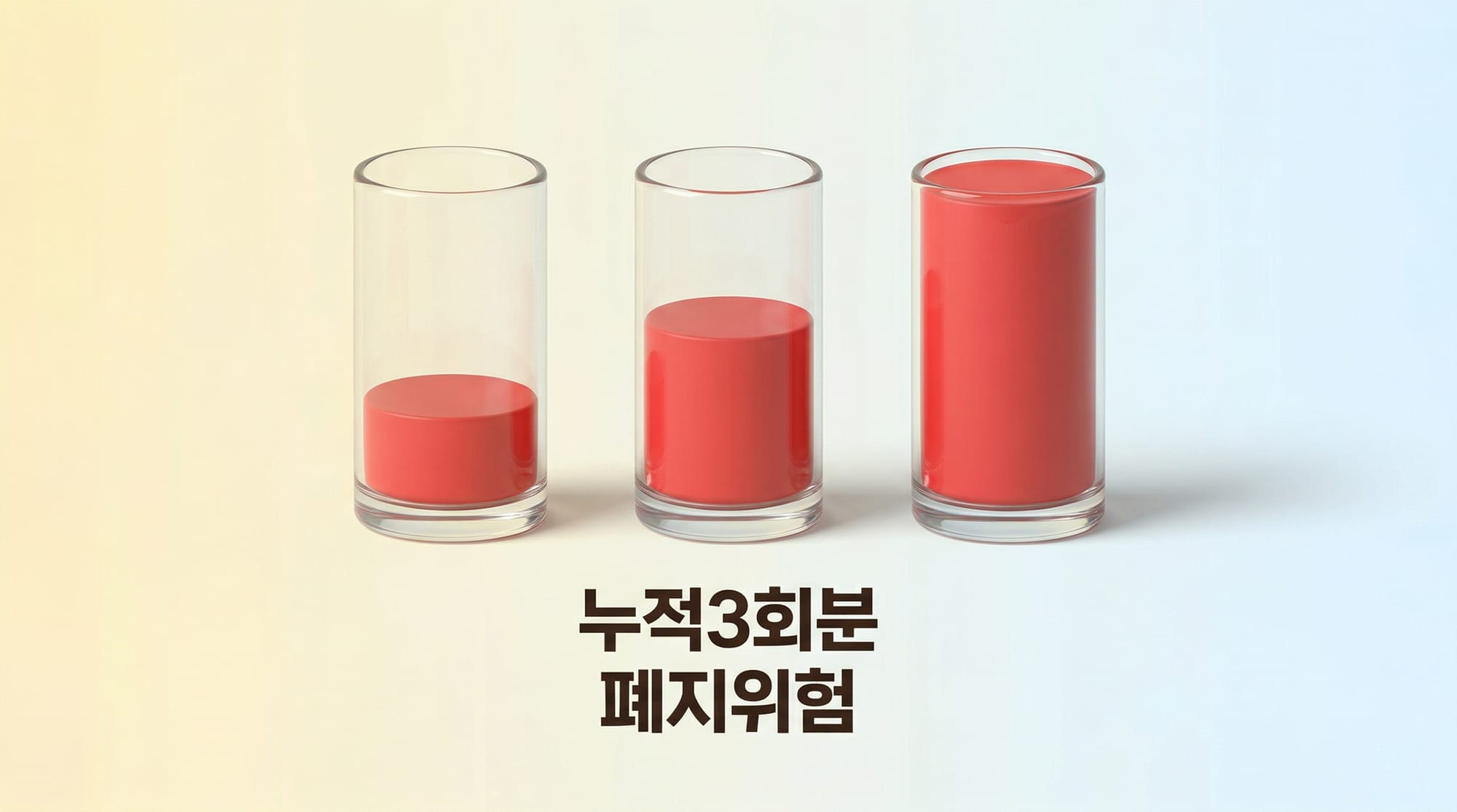 누적 3회분 변제금 미납 기준 인포그래픽