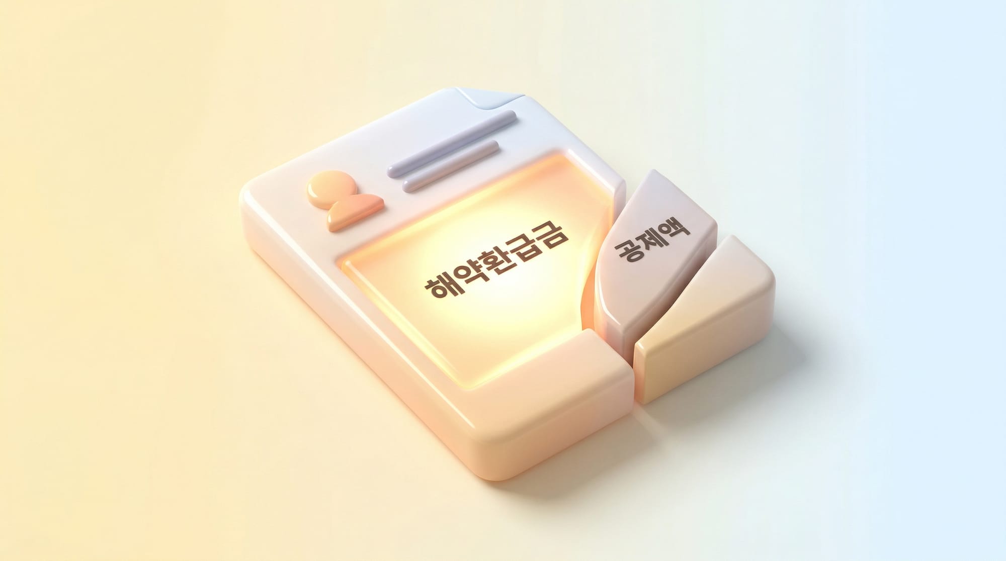 보험 해약환급금에서 대출금과 공제액을 제외하는 계산