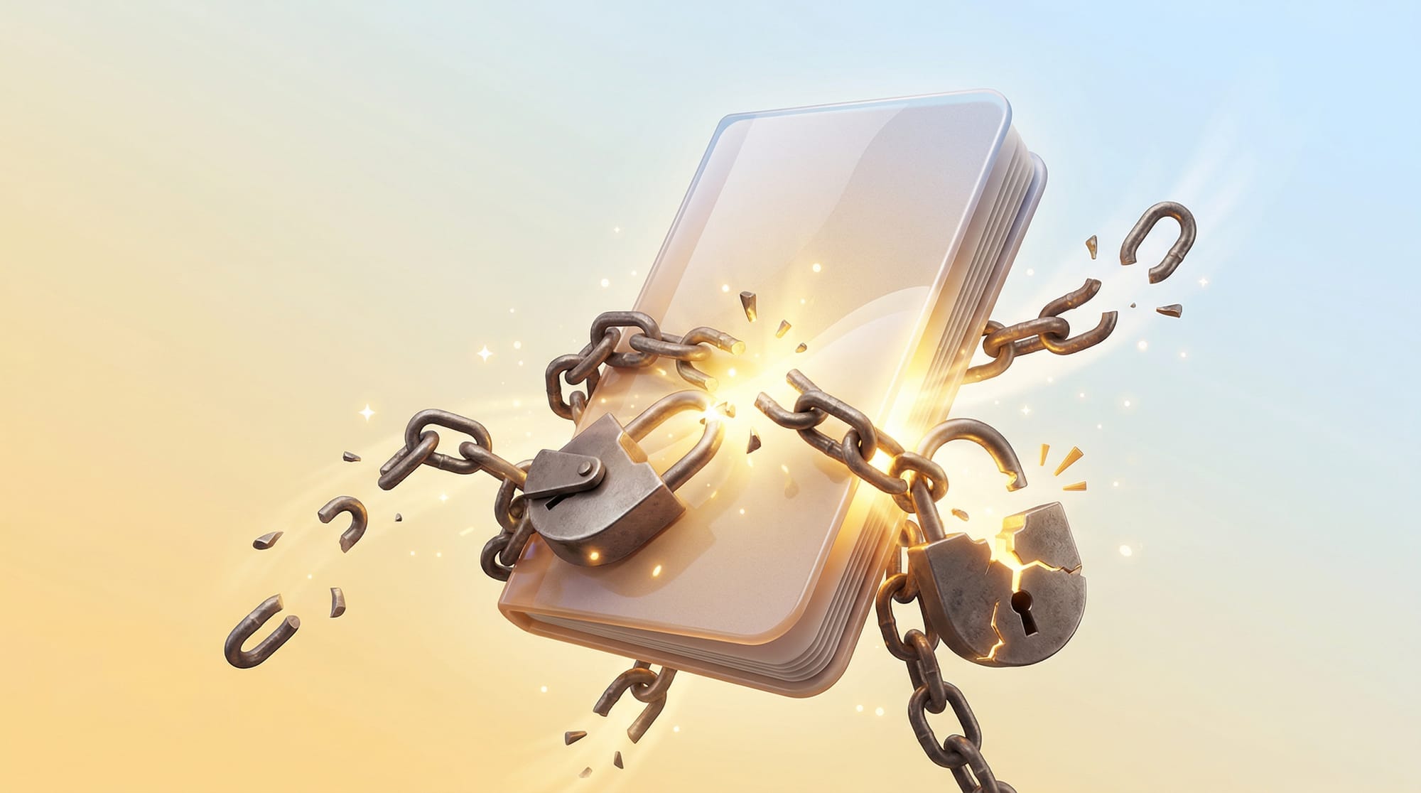 통장 압류가 해제되는 모습을 표현한 일러스트