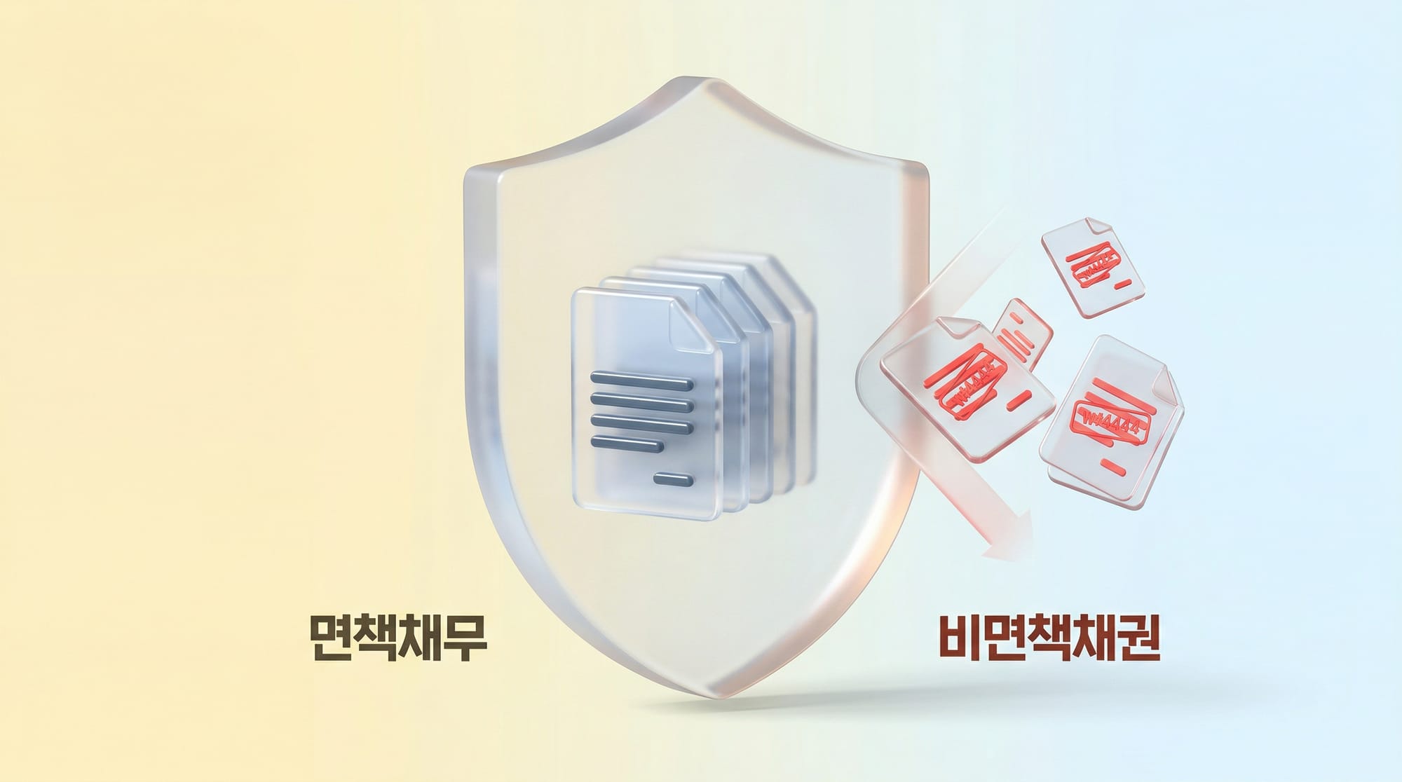 면책채무와 비면책채권 분리 도식