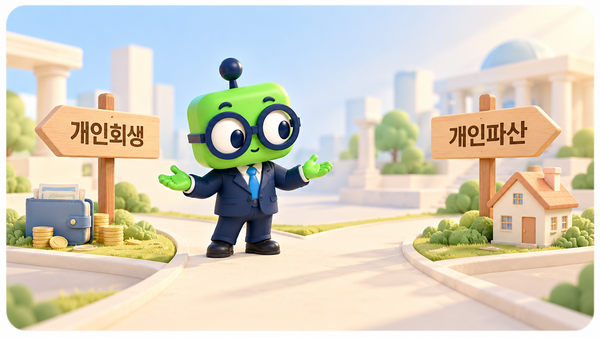 개인회생 vs 개인파산, 내 빚엔 어느 쪽? 소득, 재산, 면책 비교표 (2026년)
